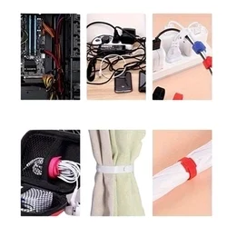 Kábelrendező - 7db vegyes színű, tépőzáras kábelrendező szalag-6