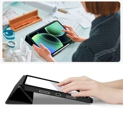 Tablettok XIAOMI PAD 8 / PAD 8 PRO (11,2 coll) - fekete smart case tablet tok, ceruza tartóval-4