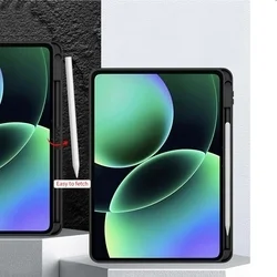 Tablettok XIAOMI PAD 7 / PAD 7 PRO (11,2 coll) - fekete smart case tablet tok, ceruza tartóval-6