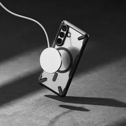 Telefontok Samsung Galaxy S26 - Ringke Fusion X Magnetic - Magsafe kompatibilis átlátszó ütésálló hátlap tok, fekete kerettel-5