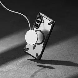 Telefontok Samsung Galaxy S26+ Plus - Ringke Fusion X Magnetic - Magsafe kompatibilis átlátszó ütésálló hátlap tok, fekete kerettel-4