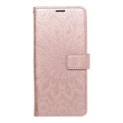 Telefontok Samsung Galaxy S26 Ultra - MEZZO mandala mintás rose gold mágneses szilikon keretes könyvtok-1