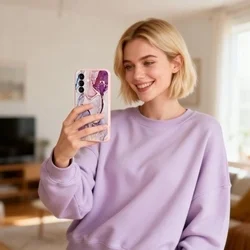 Telefontok Samsung Galaxy A57 5G - Pink marble hátlap tok-1