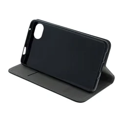 Telefontok iPhone 17e - Smart Magnetic fekete szilikon keretes mágneses könyvtok-4