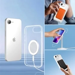 Telefontok iPhone 17e - FULL MATTE MAG COVER - MagSafe kompatibilis átlátszó hátlap tok-2