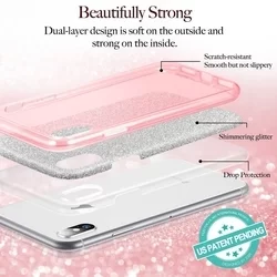iPhone 11 PRO Telefontok - ESR MakeUp Glitter rose gold szilikon hátlap tok-2