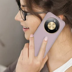 Telefontok Honor Magic8 Lite - púder pink szilikon hátlap tok ﻿-3