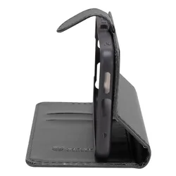 Telefontok Honor Magic8 Lite - Tactical Field fekete szilikon keretes könyvtok mágneses ráhajtófüllel-1