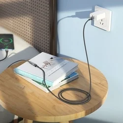 Adapter: Hoco U107 - Type-C / Type-C (USB-C) OTG adapter, fekete szövet, 3A/1,2 m-4