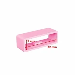 Okosóra szíj bújtató - 22 mm széles, sötétpink szilikon (1db)-1