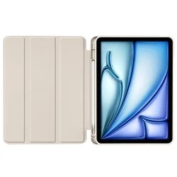 Tablettok iPad Air 8 (2026, M4, 11 coll) - homok színű smart case ceruza tartóval-3