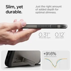 Telefontok iPhone 17e - SPIGEN TOUGH ARMOR MAGSAFE gunmetal szürke tok-13