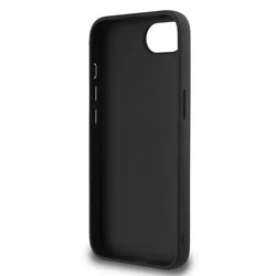 Telefontok iPhone 17e - Guess Fixed Glitter 4G Metal Logo - fekete hátlap tok-5