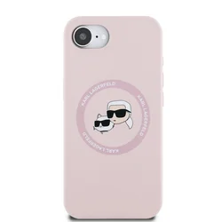 Telefontok iPhone 17e - Karl Lagerfeld és Choupette - MagSafe kompatibilis pink hátlap tok-2