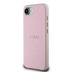 Telefontok iPhone 16e - Guess Grained Classic Logo - pink hátlap tok-3