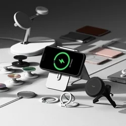 Telefontok iPhone 17e - RINGKE SILICONE MAGNETIC MAGSAFE fekete hátlap tok-6