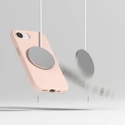 Telefontok iPhone 17e - RINGKE SILICONE MAGNETIC MAGSAFE púder pink hátlap tok-6