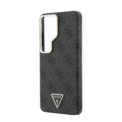 Telefontok Samsung Galaxy S26 Ultra - Guess 4G Strass Triangle Logo Gold - fekete mintás MagSafe kompatibilis hátlap tok-4