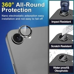 Kameralencse védőkeret - iPhone 17e - Diamond - üveg (1db)-1