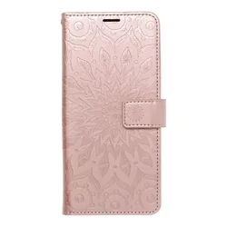 Telefontok Samsung Galaxy A36 5G - MEZZO mandala mintás rose gold mágneses szilikon keretes könyvtok-3