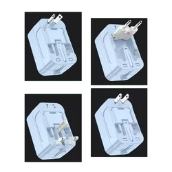 Telefon töltő: Yesido MC32 - US / EU / UK / AU átalakító hálózati töltőfej, fehér-5