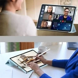 Tablettok Lenovo Tab 10,1 coll (TB-311FU, TB-311XU) - égkék smart case tablet tok, ceruza tartóval-5