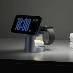 Tech- Protect A48 - 3in1 szürke összecsukható vezeték nélküli (Wireless) töltőpad - iPhone, AirPods és Apple Watch-7