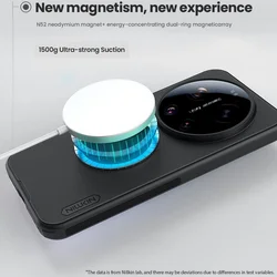 Telefontok Xiaomi 17 Ultra - Nillkin Super Frosted - fekete hátlap tok beépített mágnessel (MagSafe tartóval kompatibilis)-2