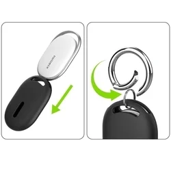 Fekete szilikon Xiaomi Tag pánt - kulcstartó-1