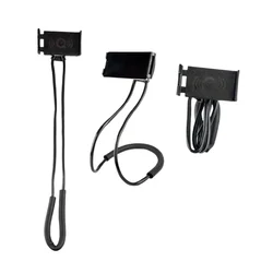 Univerzális nyakba akasztható telefontartó, flexibilis, fekete-1