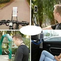 Univerzális nyakba akasztható telefontartó, flexibilis, fekete-5