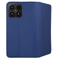 Telefontok Xiaomi 17 - kék mágneses szilikon keretes könyvtok-2