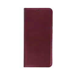 Telefontok Xiaomi 17 - Smart Magnetic burgundy szilikon keretes mágneses könyvtok-1