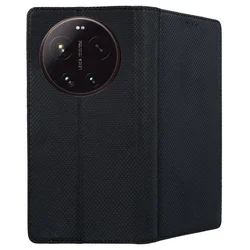 Telefontok Xiaomi 17 Ultra - fekete mágneses szilikon keretes könyvtok-2