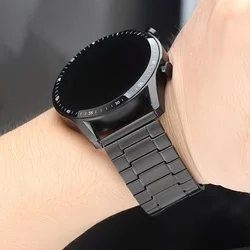 Okosóra szíj - Xiaomi Watch S4 / Watch S4 Sport - fekete rugalmas fém szíj (22 mm)-1