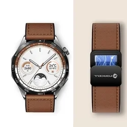 Okosóra szíj - Huawei Watch GT / GT2 / GT2 Pro (46 mm) / GT Runner 2 - F-Design FS20 - barna eco-bőr szíj (22 mm)-4