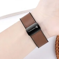 Okosóra szíj - Xiaomi Watch 2 / 2 Pro - F-Design FS20 - barna eco-bőr szíj (22 mm)-5