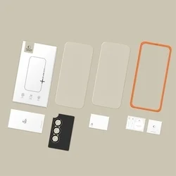 Üvegfólia Samsung Galaxy A37 5G - TECH-PROTECT Supreme - 2 db üvegfólia + 1db fekete keretes kamera védőkeret, fólia felhelyezést segítővel-6