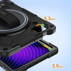 Tablettok XIAOMI PAD 8 / PAD 8 PRO (11,2 coll) - SOLID360 ütésálló, kitámasztható, fekete tablet tok-3