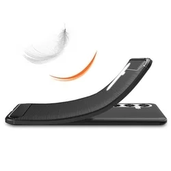 Telefontok Samsung Galaxy A57 5G - CARBON fekete szilikon hátlap tok-3