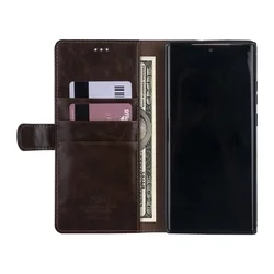 Telefontok Samsung Galaxy Note 20 Ultra - barna ráhajtófüles könyvtok-2