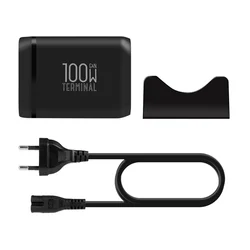 Hálózati töltő: OBAL:ME Terminal GaN - 4 Type-C (USB-C) / 2 USB porttal, hálózati töltő, fekete, 100W-3