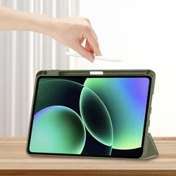Tablettok XIAOMI PAD 7 / PAD 7 PRO (11,2 coll) - fenyő zöld smart case tablet tok, ceruza tartóval-7
