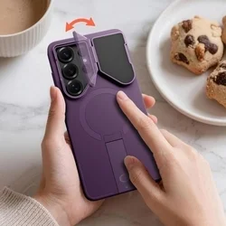 Telefontok Samsung Galaxy S26 Ultra - Tech- Protect Kevlar Aura - MagSafe kompatibilis hátlap tok, lila-3