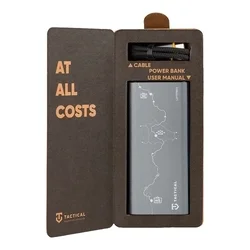 Tactical Squad - szürke powerbank, 2XType-C (USB-C) porttal, 10000 mAh, 30W, LED kijelzővel-3