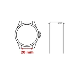 Okosóra szíj - Samsung Galaxy Watch 3 (41 mm) - fekete szövet szíj (20 mm)-3