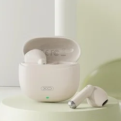 XO X33 - bézs TWS bluetooth headset, töltő tokkal-2