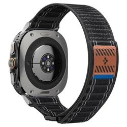 Samsung Galaxy Watch Ultra 2024 / 2025 (47 mm) - SPIGEN WBF0 BAND fekete szövet szíj-4