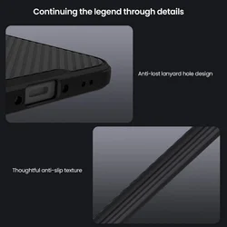 Telefontok Samsung Galaxy A37 5G - Nillkin csúsztatható kameravédős fekete hátlap tok-5