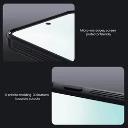 Telefontok Samsung Galaxy A37 5G - Nillkin csúsztatható kameravédős fekete hátlap tok-6